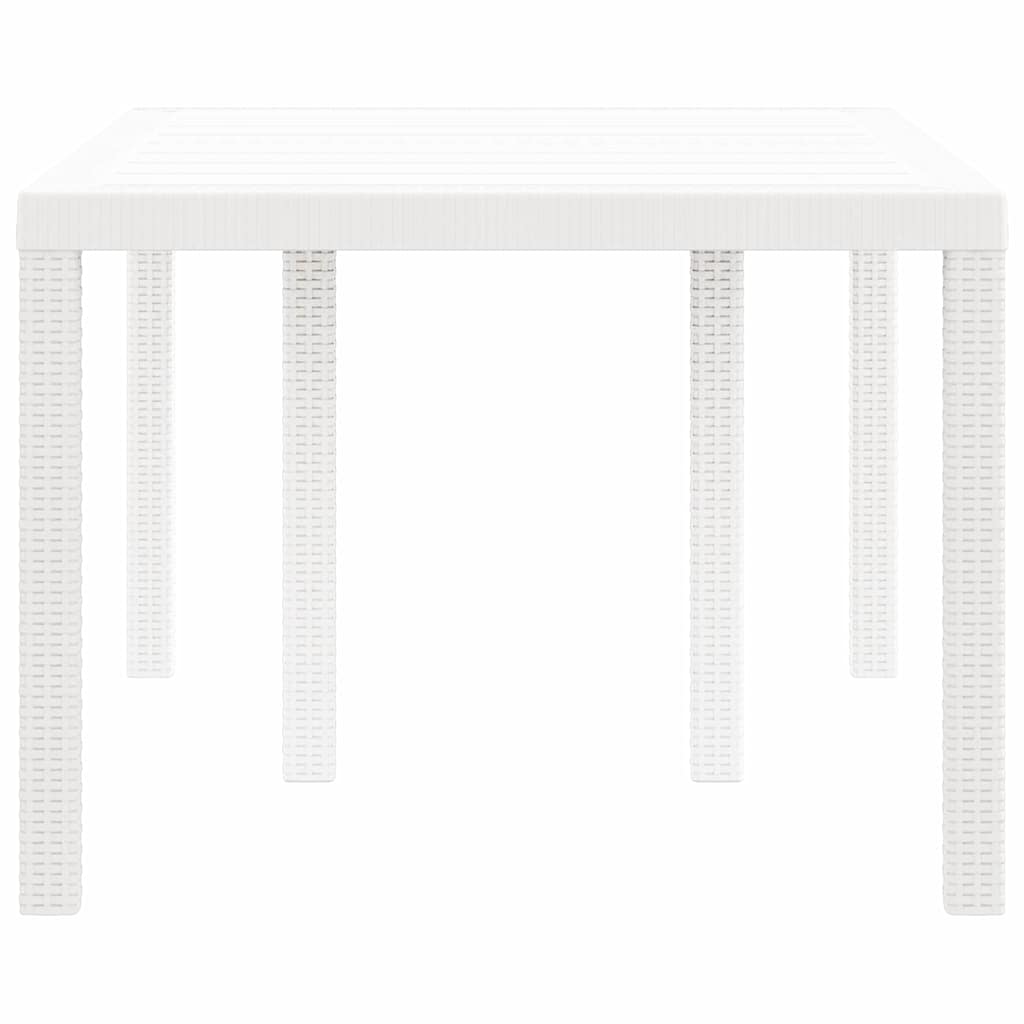 Tavolo da Giardino Bianco 150 x 100 x 73 cm polyrattan