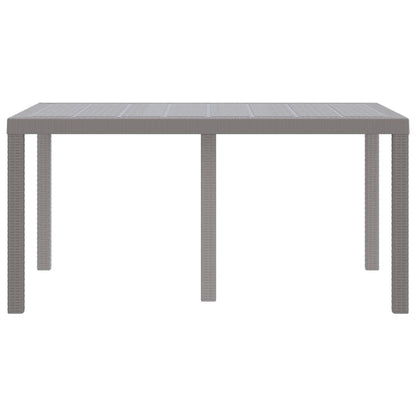 Tavolo da Giardino Grigio chiaro 150 x 100 x 73 cm polyrattan