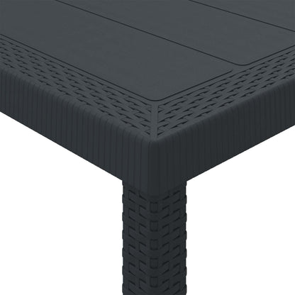 Tavolo da Giardino Antracite 200 x 100 x 73 cm polyrattan