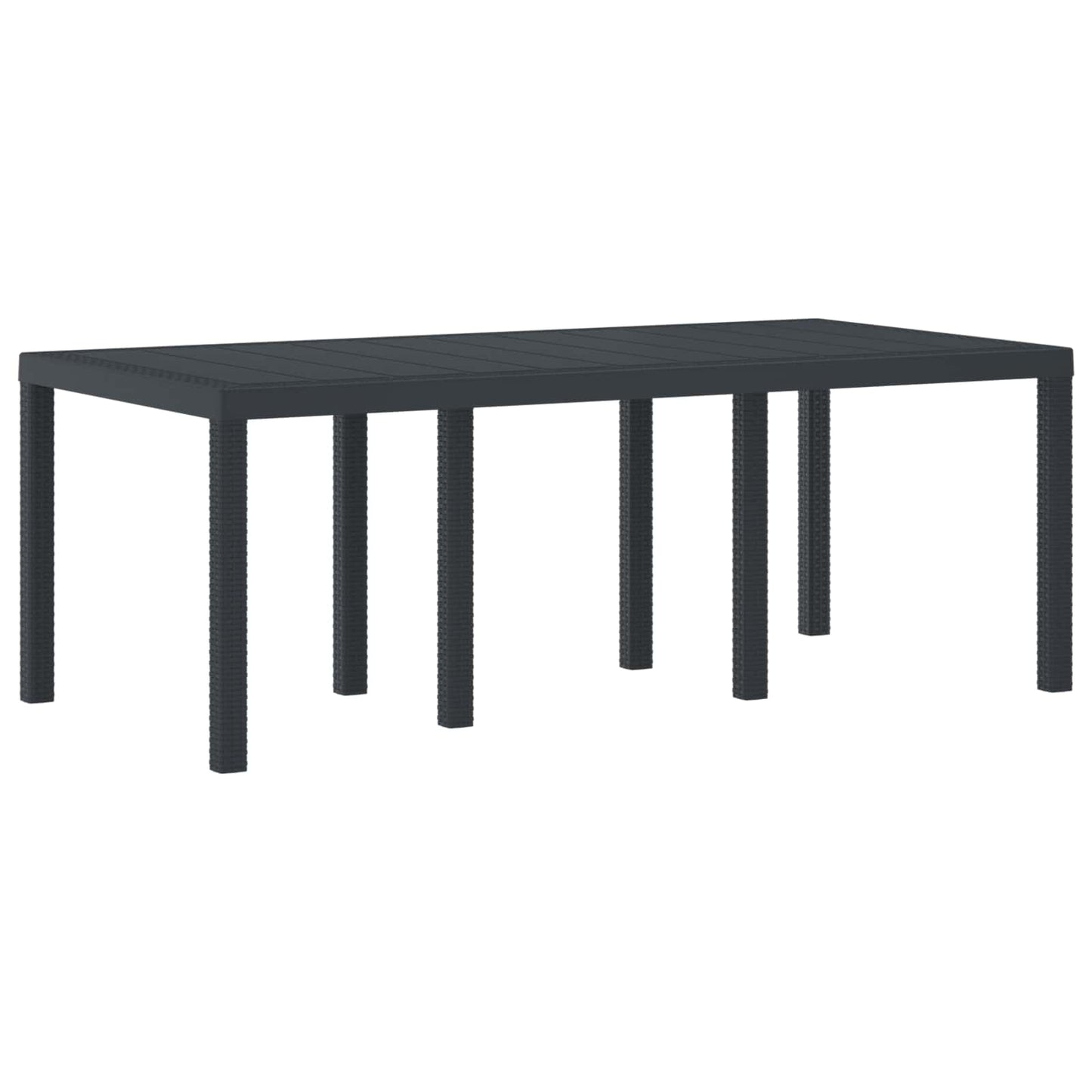 Tavolo da Giardino Antracite 200 x 100 x 73 cm polyrattan