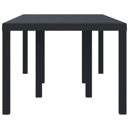 Tavolo da Giardino Antracite 200 x 100 x 73 cm polyrattan