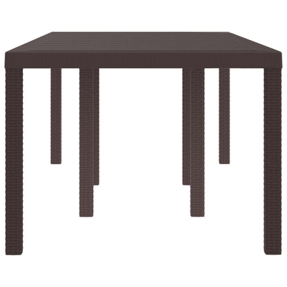 Tavolo da Giardino Marrone 200 x 100 x 73 cm polyrattan