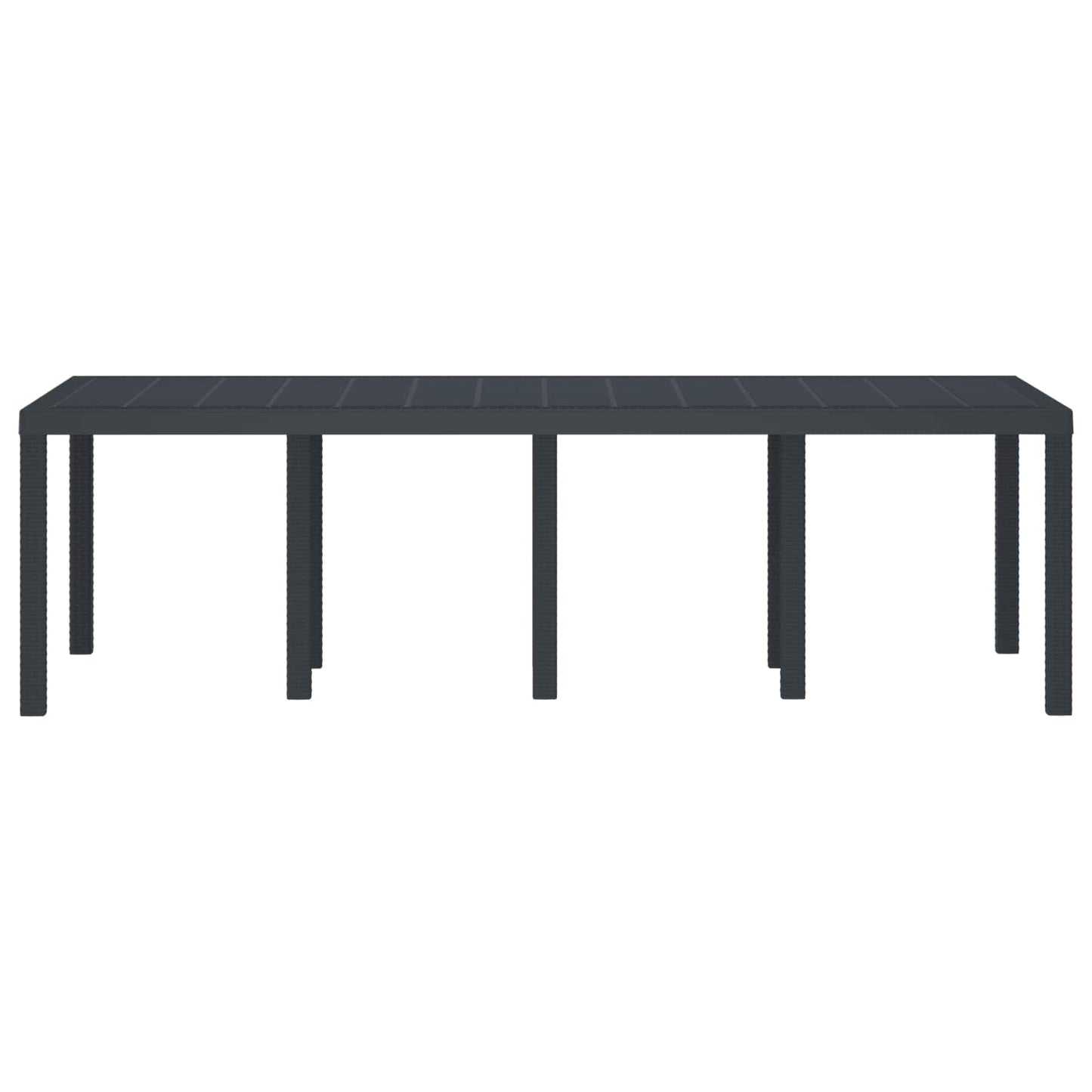 Tavolo da Giardino Antracite 250 x 100 x 73 cm polyrattan