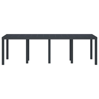 Tavolo da Giardino Antracite 250 x 100 x 73 cm polyrattan