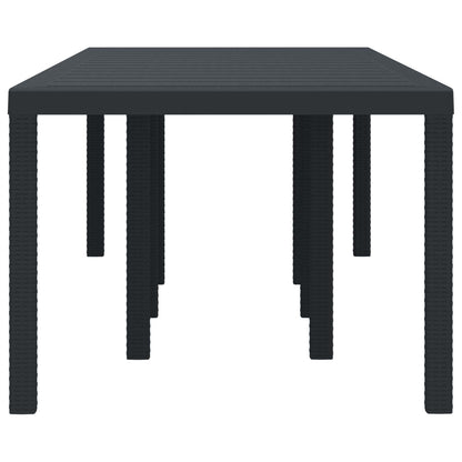 Tavolo da Giardino Antracite 250 x 100 x 73 cm polyrattan
