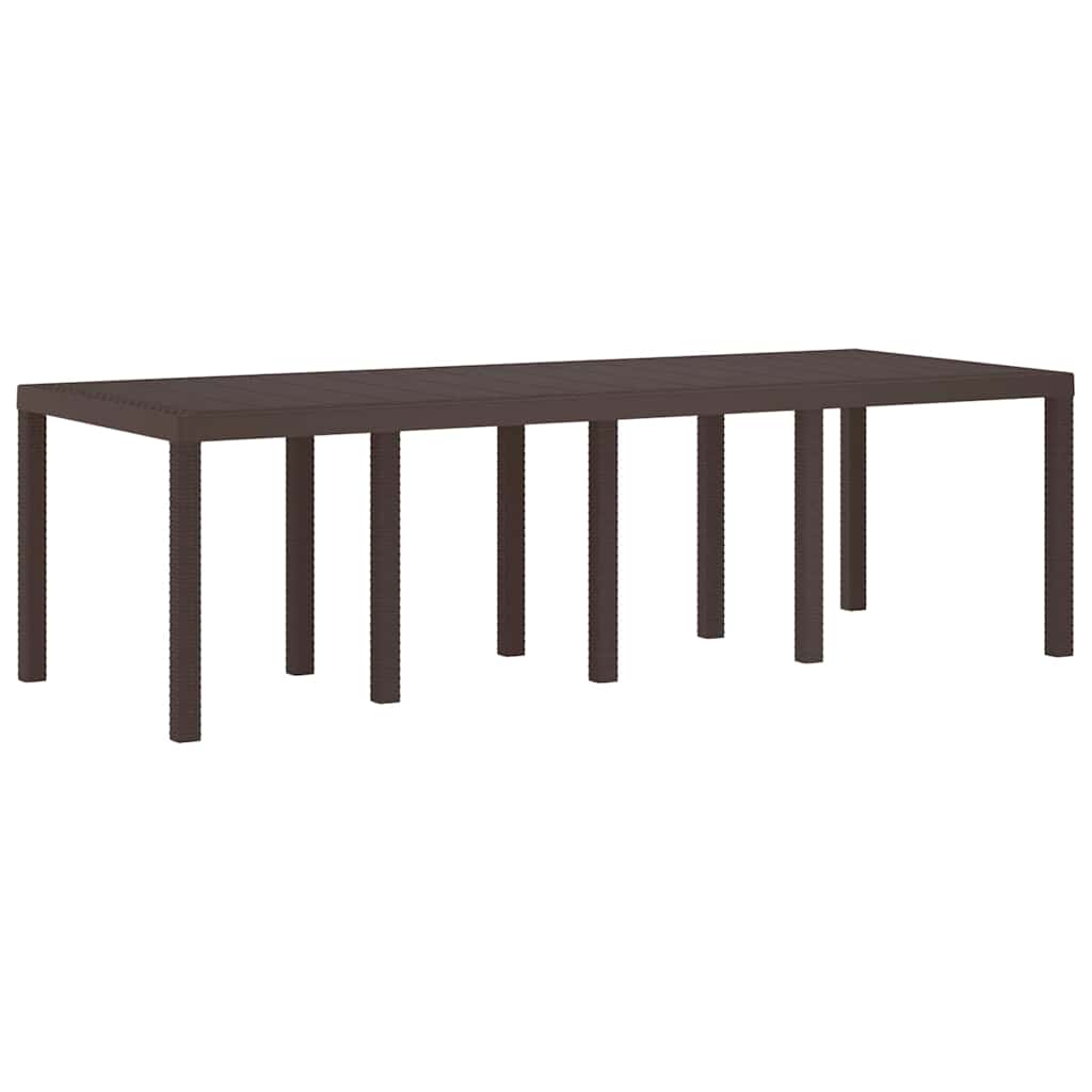 Tavolo da Giardino Marrone 250 x 100 x 73 cm polyrattan