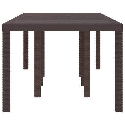 Tavolo da Giardino Marrone 250 x 100 x 73 cm polyrattan