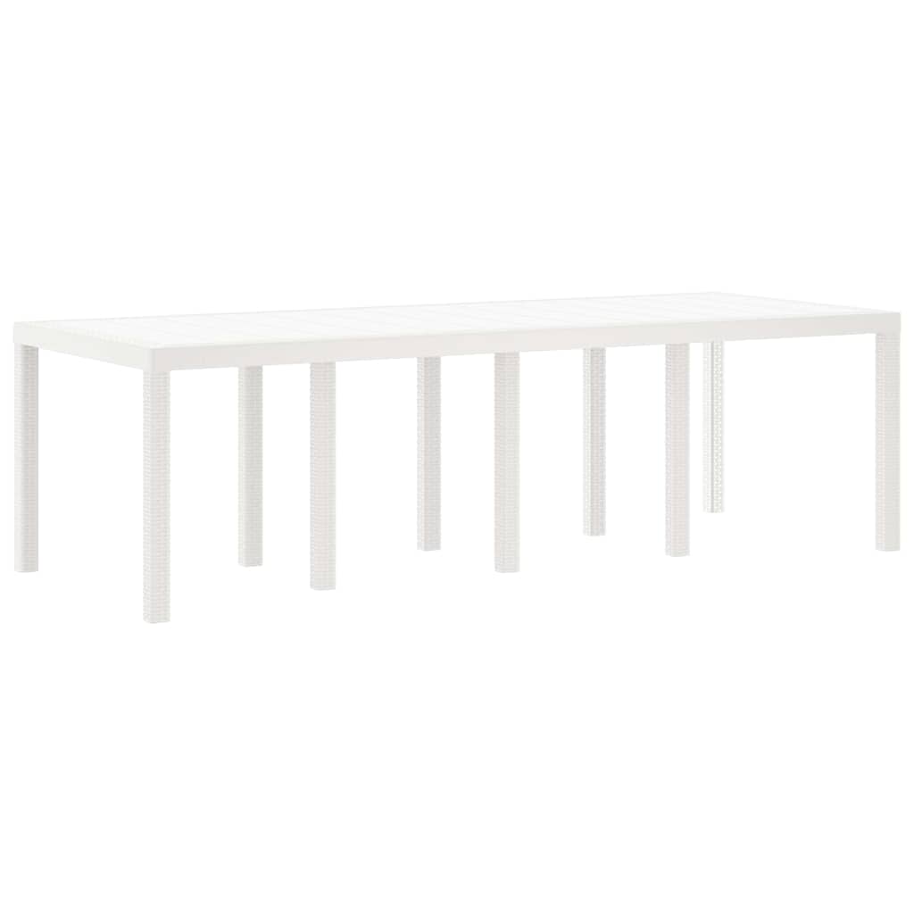Tavolo da Giardino Bianco 250 x 100 x 73 cm polyrattan
