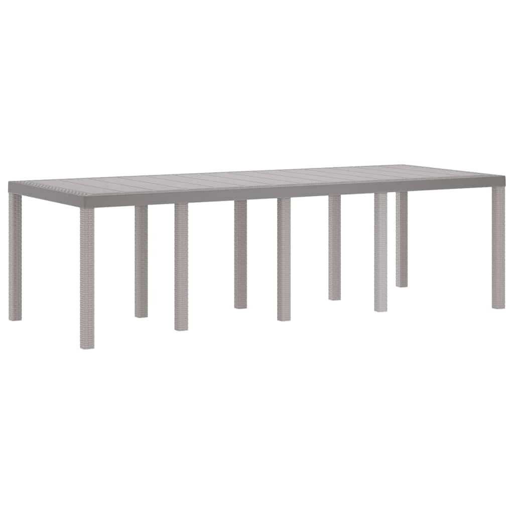 Tavolo da Giardino Grigio chiaro 250 x 100 x 73 cm polyrattan