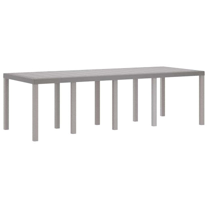 Tavolo da Giardino Grigio chiaro 250 x 100 x 73 cm polyrattan