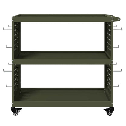 Carrello per Attrezzi con ruota Verde oliva 75 x 35 x 73 cm