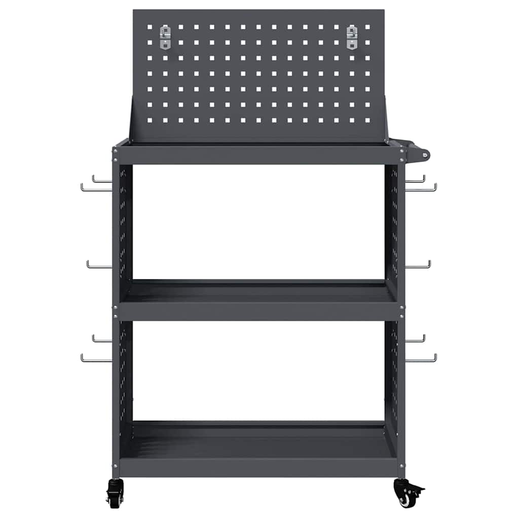 Carrello per Attrezzi con ruota Antracite 65 x 35 x 111 cm