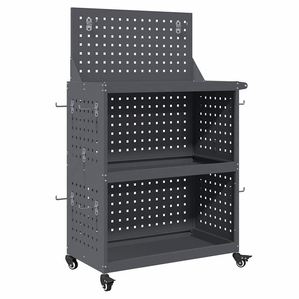 Carrello per Attrezzi con ruota Antracite 65 x 35 x 111 cm