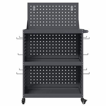 Carrello per Attrezzi con ruota Antracite 65 x 35 x 111 cm