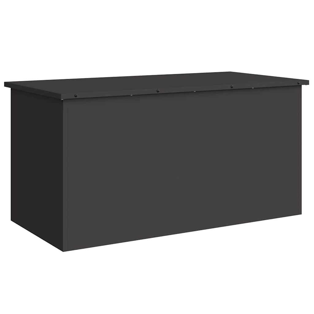 Scatola di Stoccaggio Esterno Nero 100 x 50,5 x 50 cm Acciaio