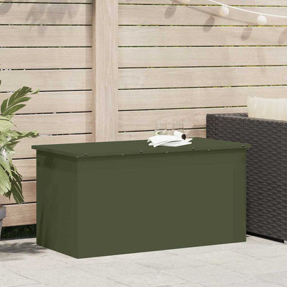 Scatola di Stoccaggio Esterno Verde oliva 100 x 50,5 x 50 cm