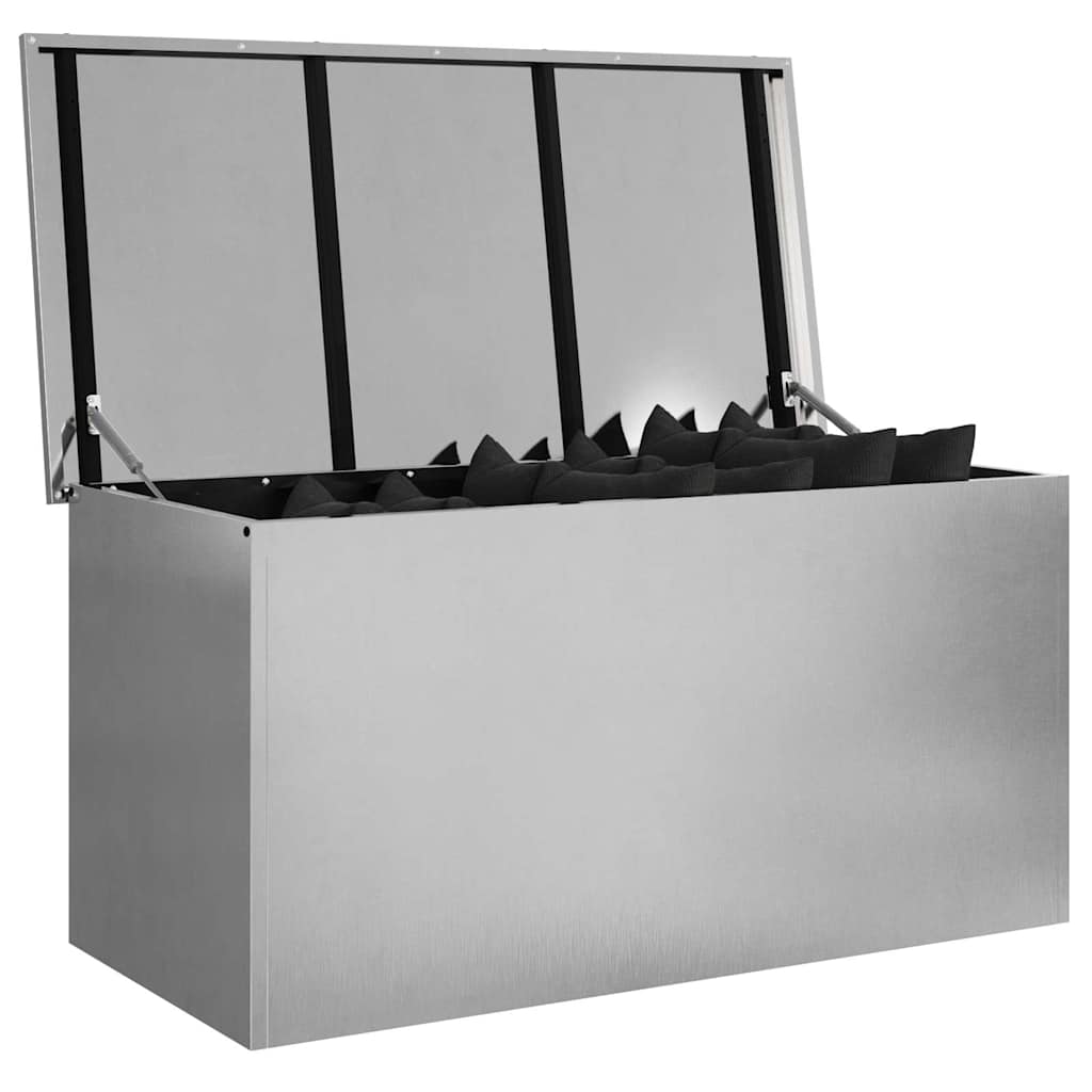 Scatola di Stoccaggio Esterno Argento 100 x 50,5 x 50 cm