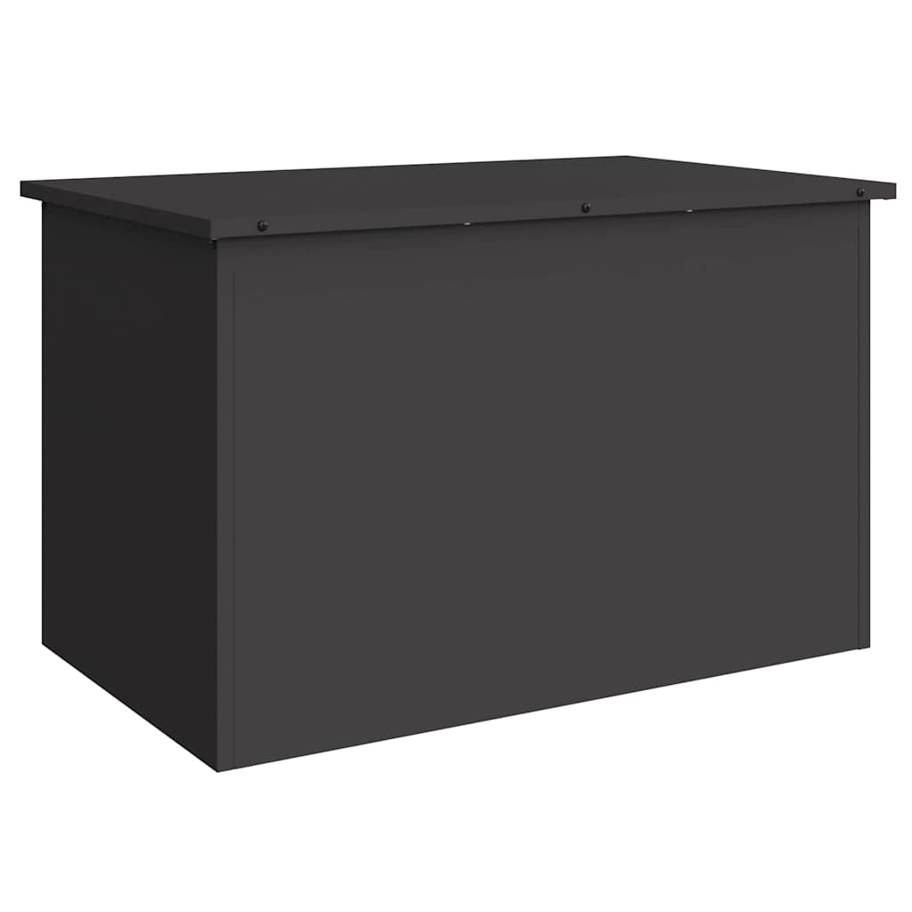 Scatola di Stoccaggio Esterno Nero 80 x 50,5 x 50 cm Acciaio