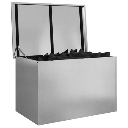 Scatola di Stoccaggio Esterno Argento 80 x 50,5 x 50 cm Acciaio