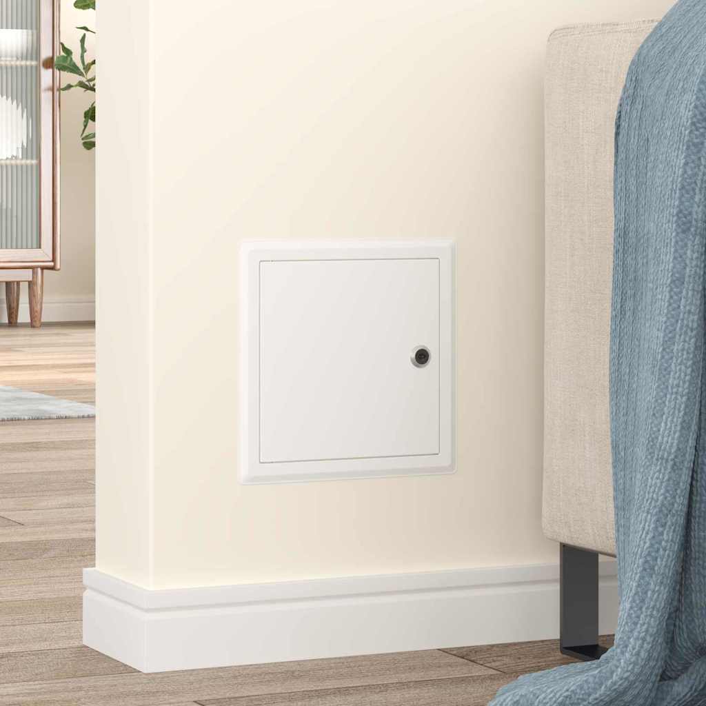 Pannello di Accesso 2 pcs Bianco 23 x 23 x 3 cm Acciaio