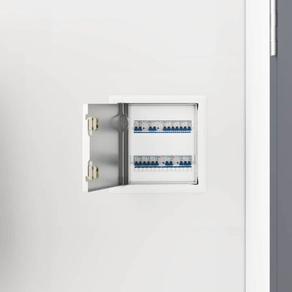 Pannello di Accesso 2 pcs Bianco 23 x 23 x 3 cm Acciaio