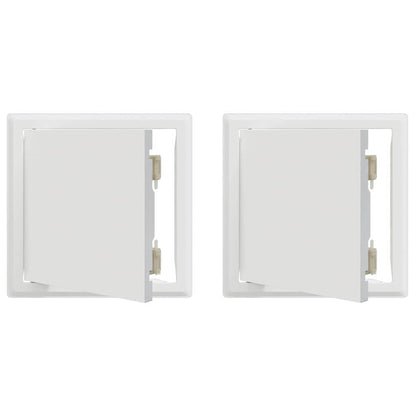 Pannello di Accesso 2 pcs Bianco 23 x 23 x 3 cm Acciaio