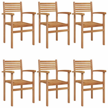 Sedia 6 pcs Marrone 56 x 55 x 90.5 cm Legno di teak solido
