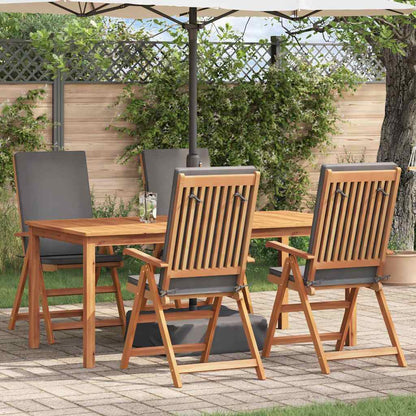 Sedia da Giardino 4 pcs Marrone e Grigio 57 x 71.5 x 104 cm