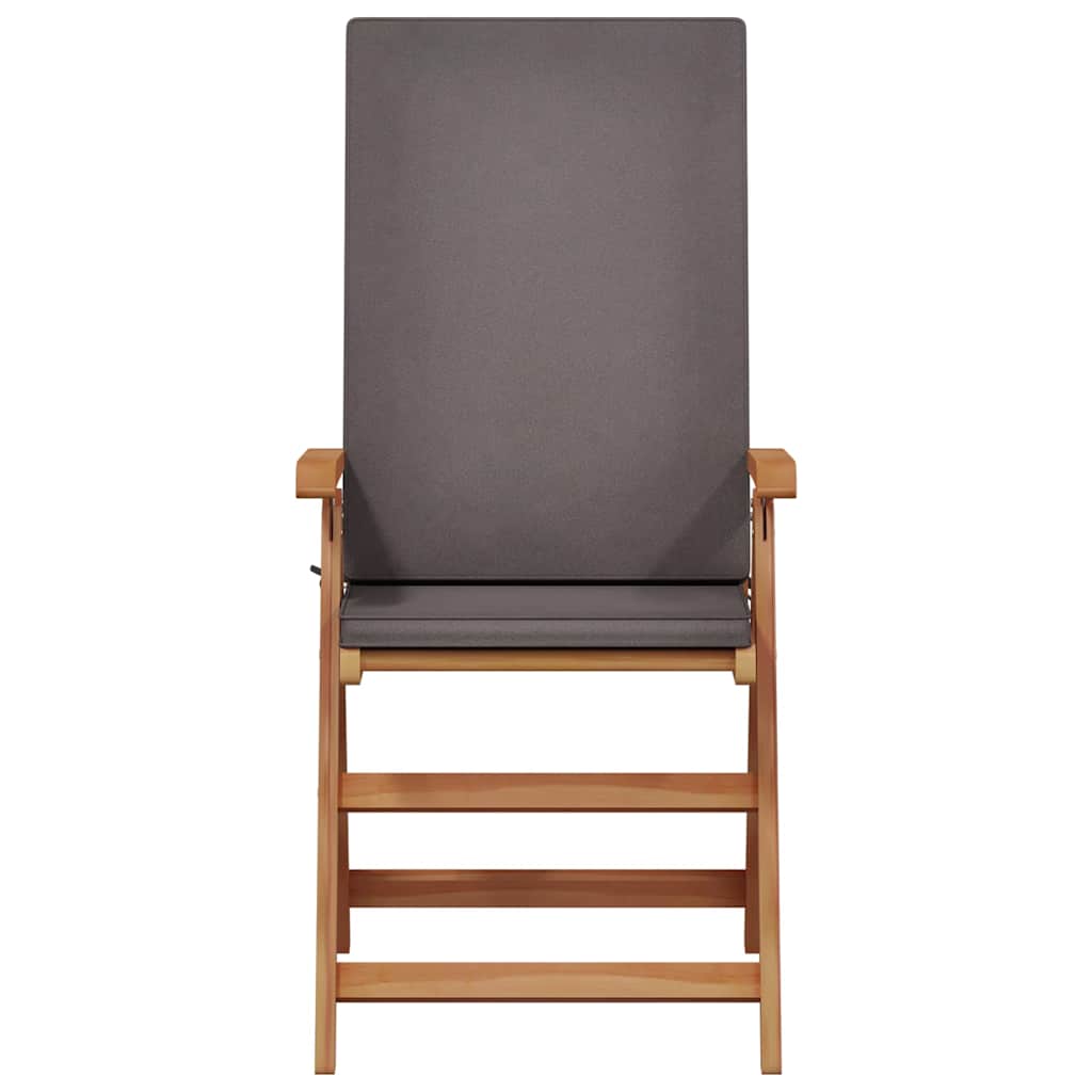 Sedia da Giardino 4 pcs Marrone e Grigio 57 x 71.5 x 104 cm