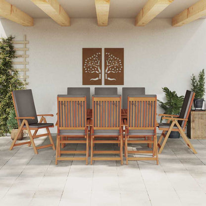 Sedia da Giardino 8 pcs Marrone e Grigio 57 x 71.5 x 104 cm