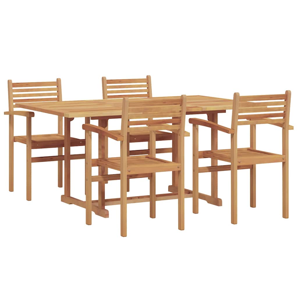 Set da Pranzo per Giardino 5 pcs Naturale
