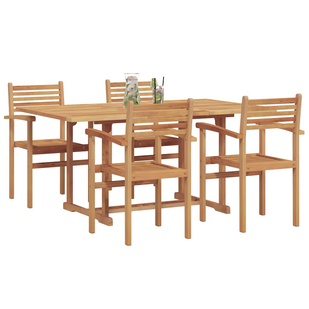 Set da Pranzo per Giardino 5 pcs Naturale