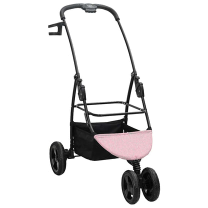 Passeggino pieghevole per animali Rosa 78 x 54 x 101 cm