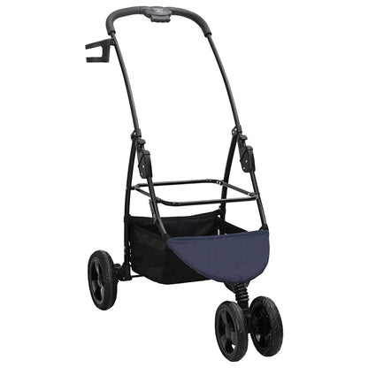Passeggino pieghevole per animali Blu 78 x 54 x 101 cm