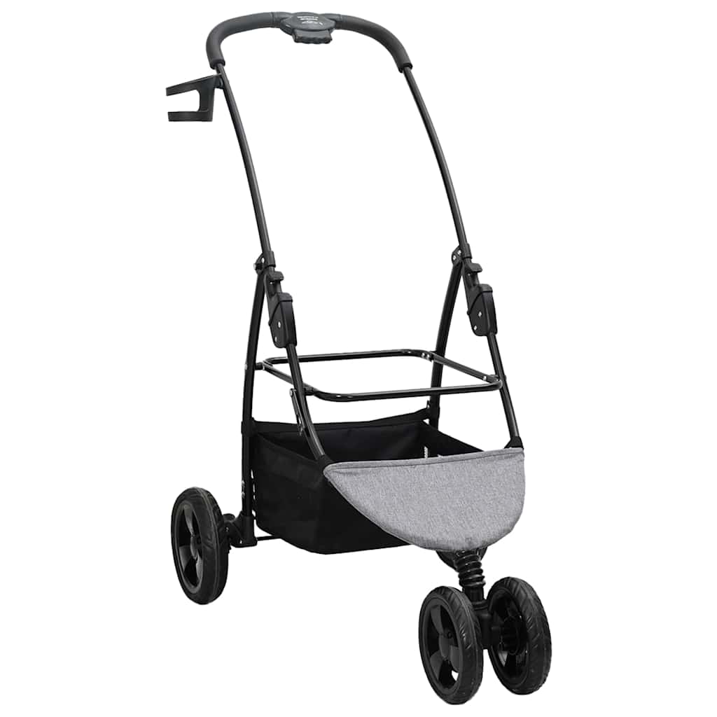 Passeggino pieghevole per animali Grigio 78 x 54 x 101 cm