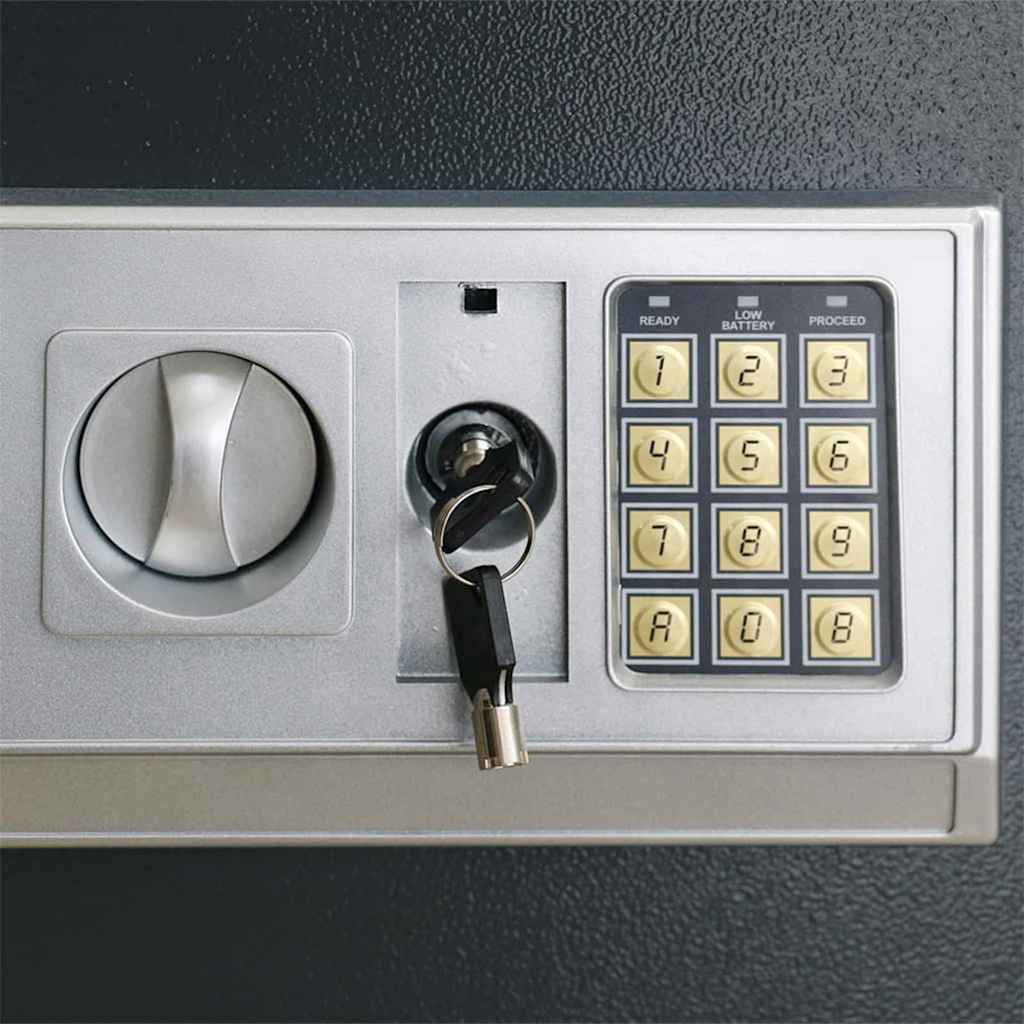Cassetta di sicurezza digitale Grigio scuro 35 x 31 x 50 cm