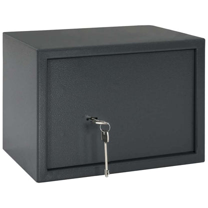 Cassaforte con blocco Grigio scuro 35 x 25 x 25 cm Acciaio