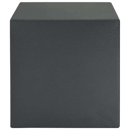 Cassaforte con blocco Grigio scuro 35 x 25 x 25 cm Acciaio