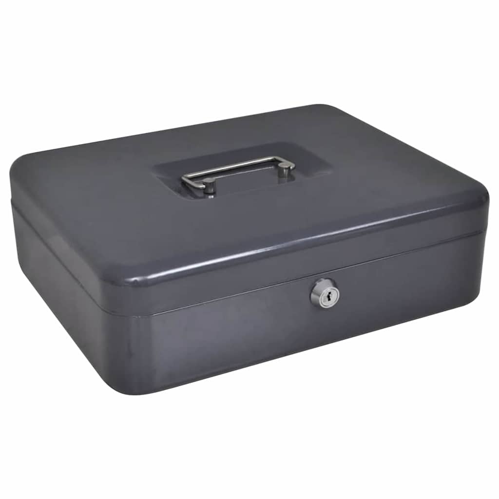 Scatola per Contanti Grigio scuro 30 x 24 x 9 cm Acciaio