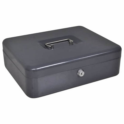 Scatola per Contanti Grigio scuro 30 x 24 x 9 cm Acciaio