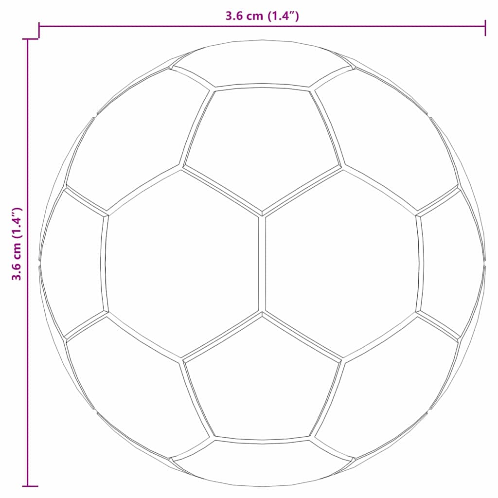 Calcio da Tavolo 12 pcs Bianco 3,6 x 3,6 cm Polipropilene
