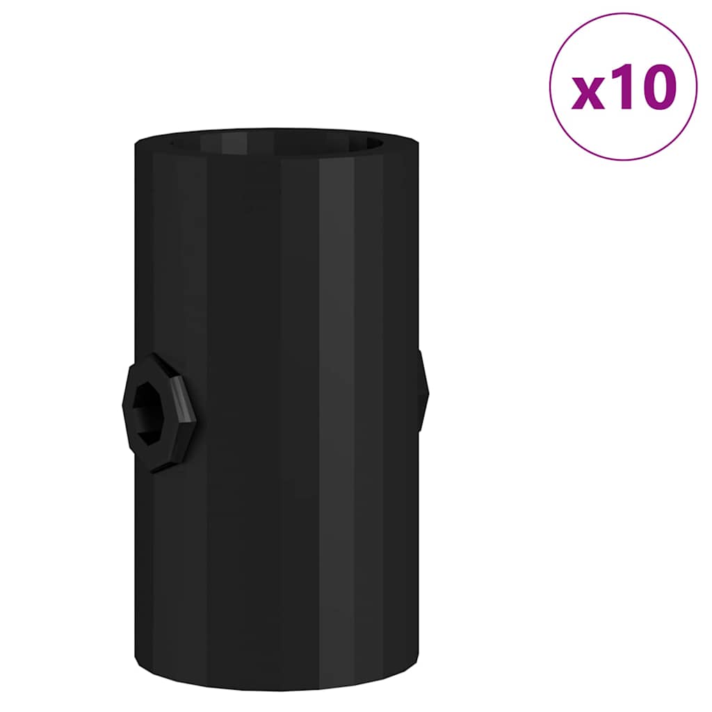 Tappi per tavolo da calciobalilla 10 pcs Nero PP