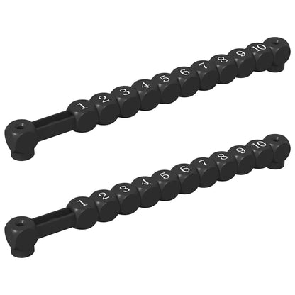 Contatori da tavolo da calcio 2 pcs Nero 30 x 2,2 x 2,9 cm HIPS