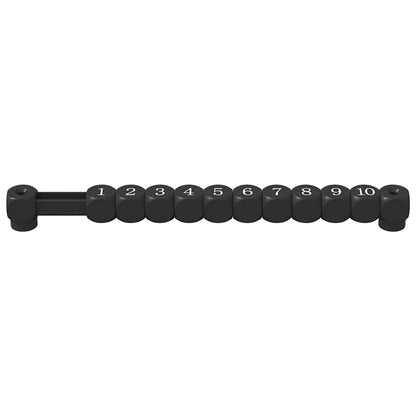 Contatori da tavolo da calcio 2 pcs Nero 30 x 2,2 x 2,9 cm HIPS