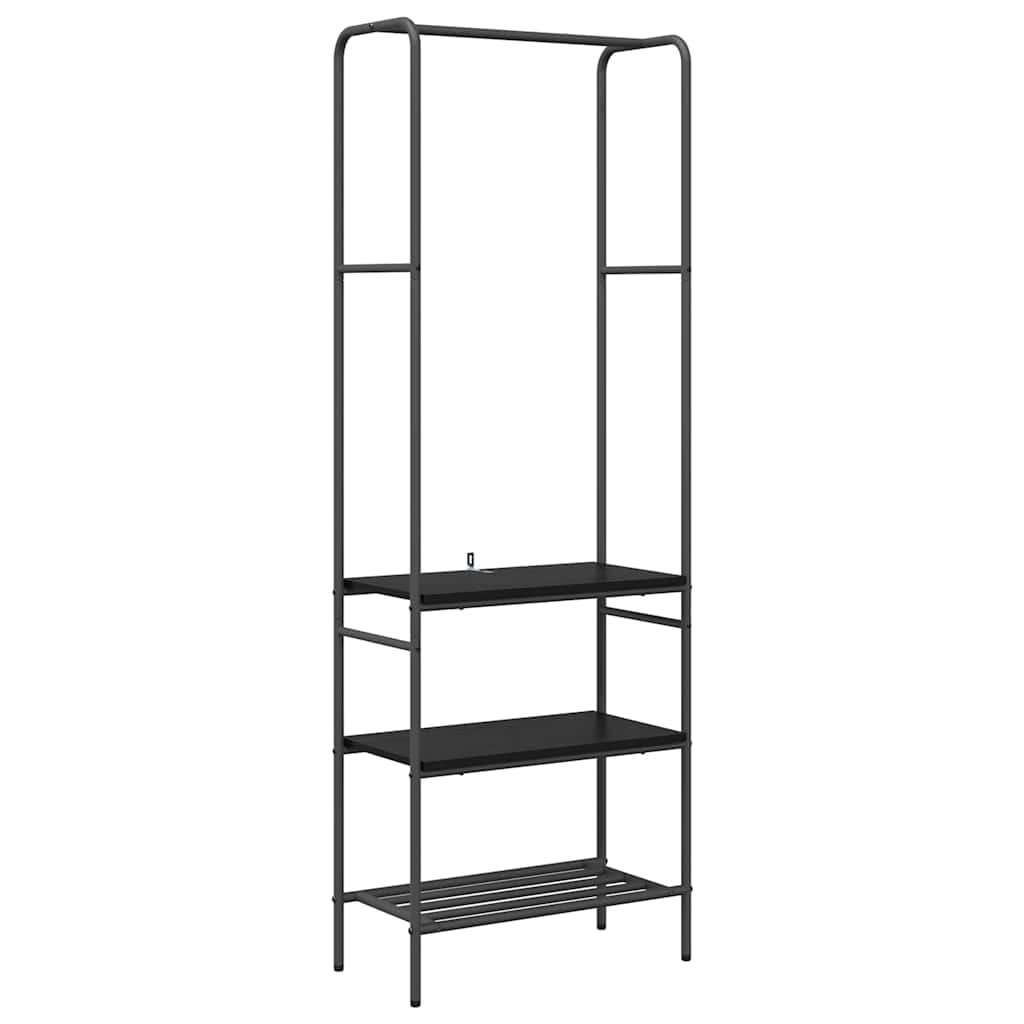 Stendibiancheria Rovere Nero 60 x 30 x 171 cm Legno multistrato