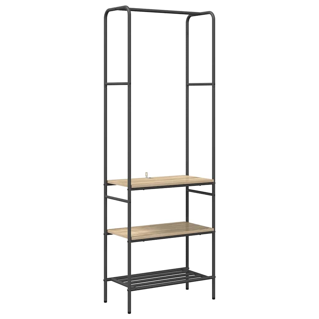Stendibiancheria con lo scaffale Rovere Sonoma 60 x 30 x 171 cm