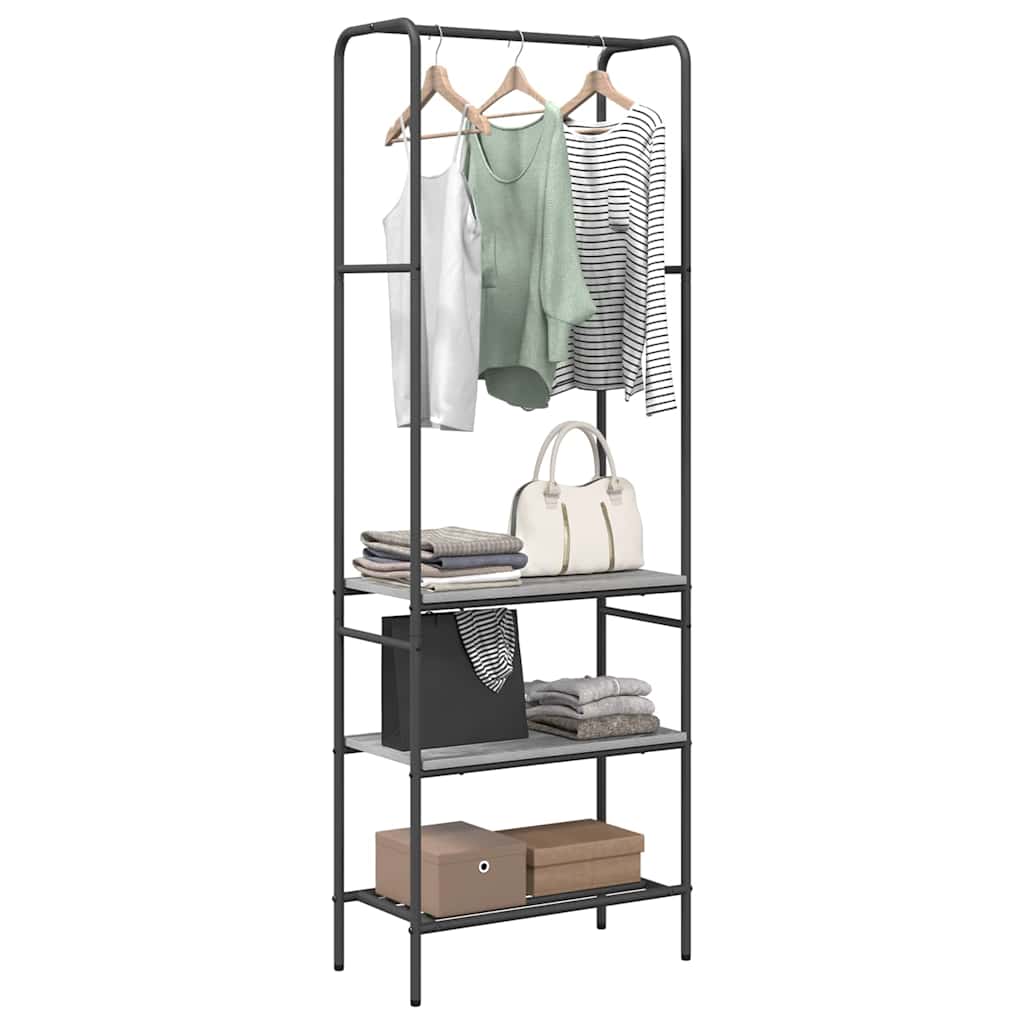 Stendibiancheria con lo scaffale Grigio sonoma 60 x 30 x 171 cm