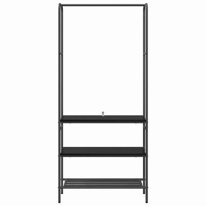 Stendibiancheria Rovere Nero 77 x 30 x 171 cm Legno multistrato