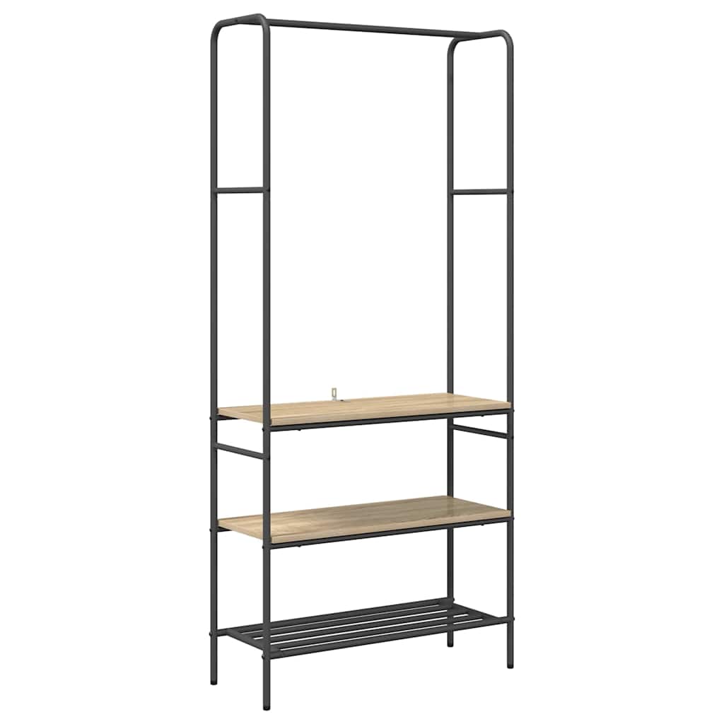 Stendibiancheria con lo scaffale Rovere Sonoma 77 x 30 x 171 cm
