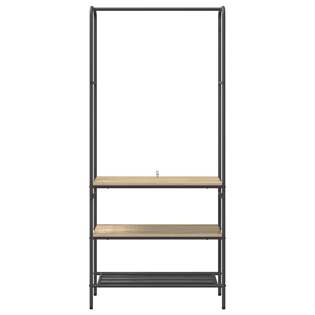 Stendibiancheria con lo scaffale Rovere Sonoma 77 x 30 x 171 cm